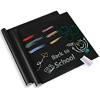 rabbitgoo Papel Pizarra Negra 2 Rollos Autoadhesiva Vinilo Pizarra Tablero Negro Pizarrón Pegatina Negra Pizarra…